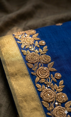 Handwoven Silk Saree — Temple Maroon — view 3